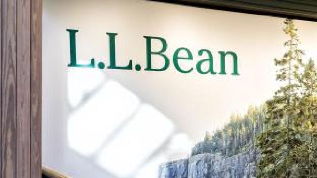 L.L. Bean logo on storefront
