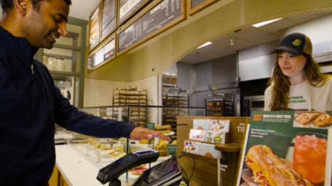 panera bread amazon contactless payment
